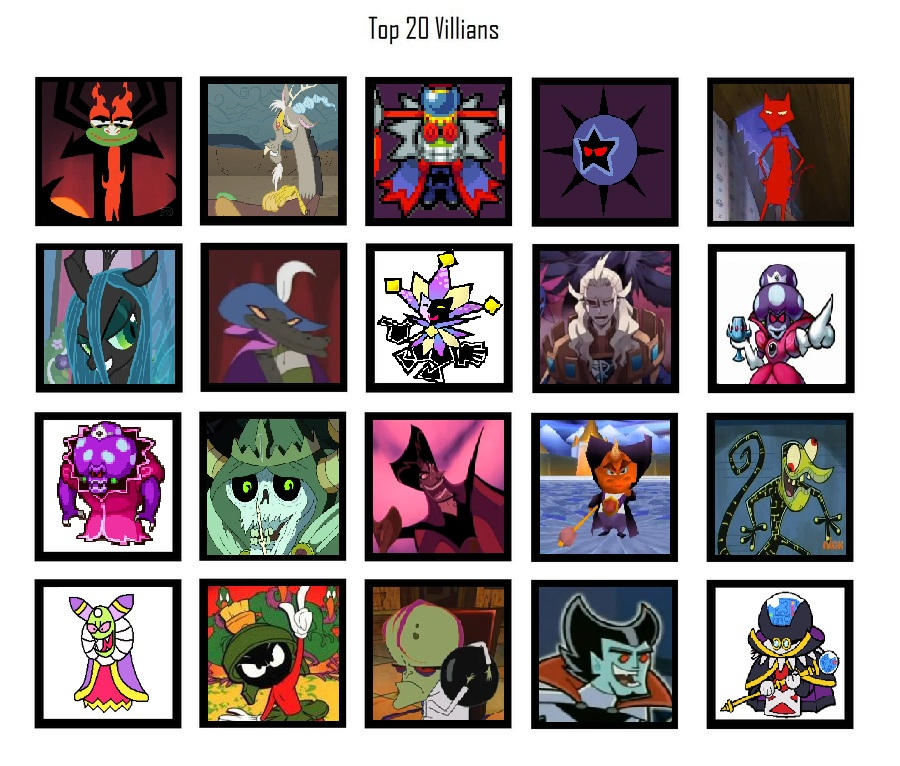 Villian Ruller TheDarkBrawler90's Top 20 Villains by ValiantBrawlerCF1994 on DeviantArt