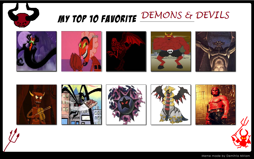 TheDarkBrawler90's Top 10 Demons and Devils