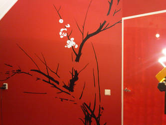 Cherry Blossom, wall painting