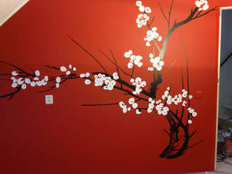 Cherry Blossom, wall painting