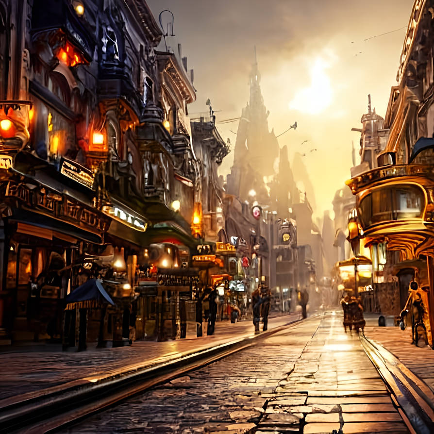 Steampunk City 3 By QuantumReel On DeviantArt steampunk-city-3-by-quantumreel-on-deviantart