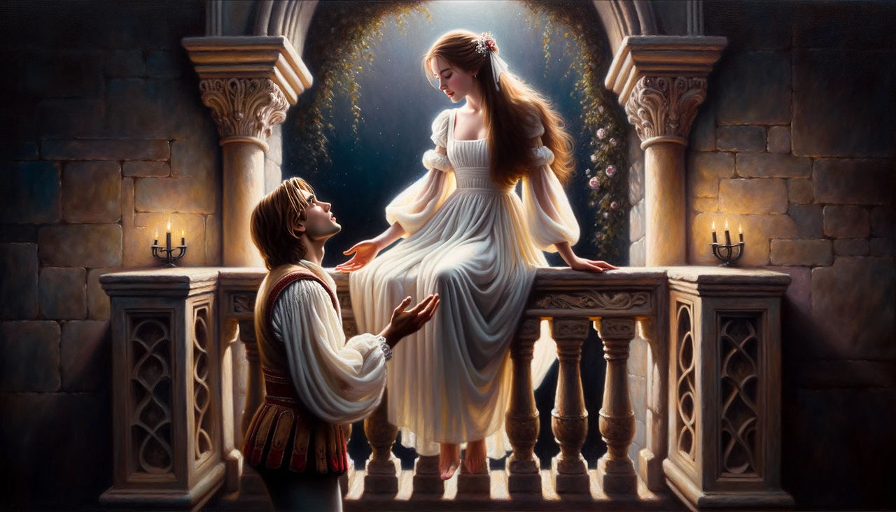Romeo and Juliet balcony scene 2 by QuantumReel on DeviantArt