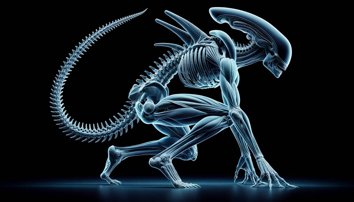 Alien - Neomorph (x-ray) #1 by QuantumReel on DeviantArt