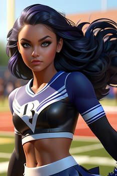 Raven (DC Comics) - anime concept cheerleader #2