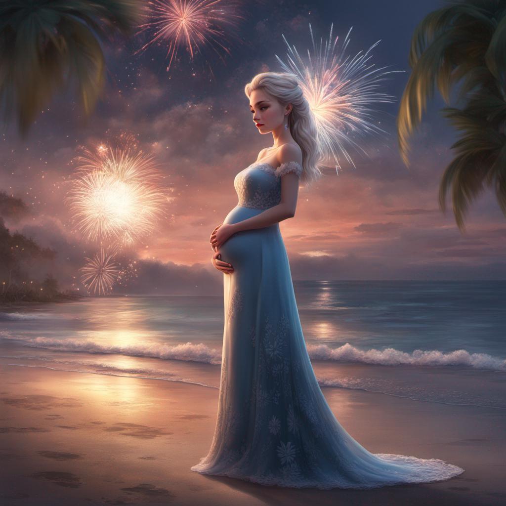 Elsa New Year's Eve pregnant 2 by QuantumReel on DeviantArt
