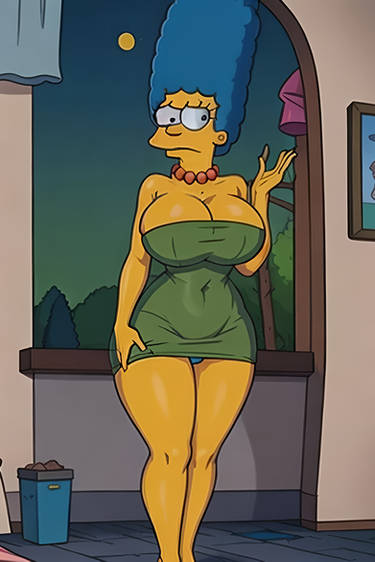 Marge Simpson - winter - tropical vacation #1