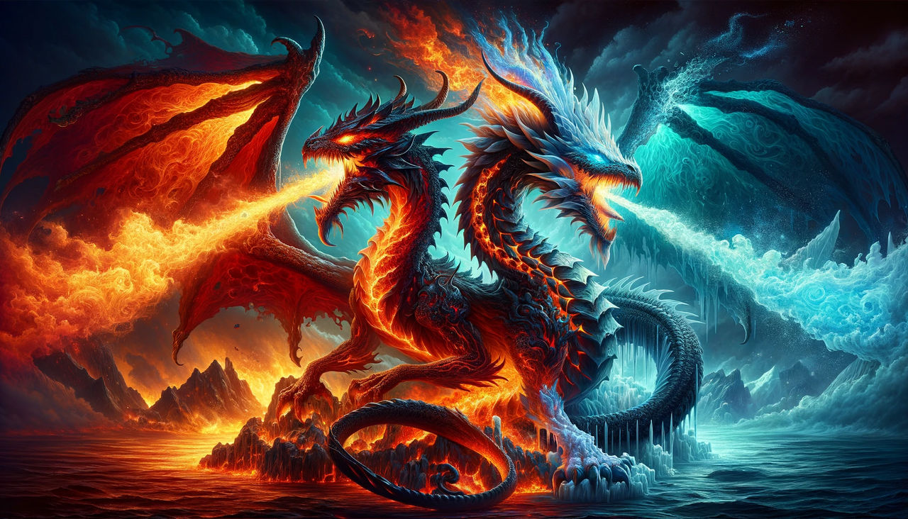 Fusion Of Elements The Fire And Ice Dragon By QuantumReel On DeviantArt fusion-of-elements-the-fire-and-ice-dragon-by-quantumreel-on-deviantart