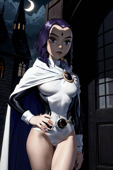 Raven (Teen Titans) - white attire #1