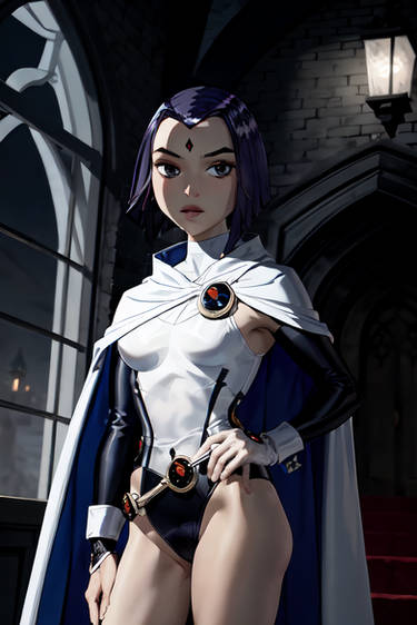 Raven (Teen Titans) - white attire #2