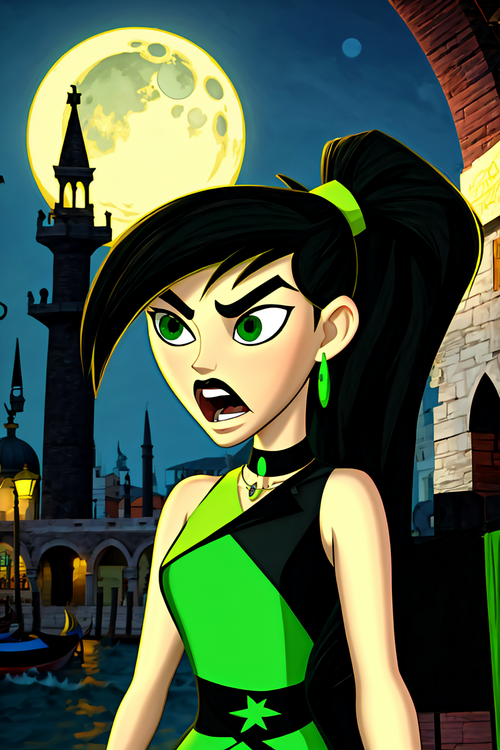 Shego - Venice - cartoon #4 by QuantumReel on DeviantArt