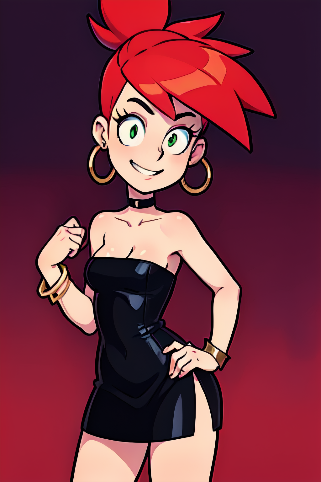 frankie foster black dress in her for color practice #cutiesaturday @cutiesaturday Frankie Foster - black dress