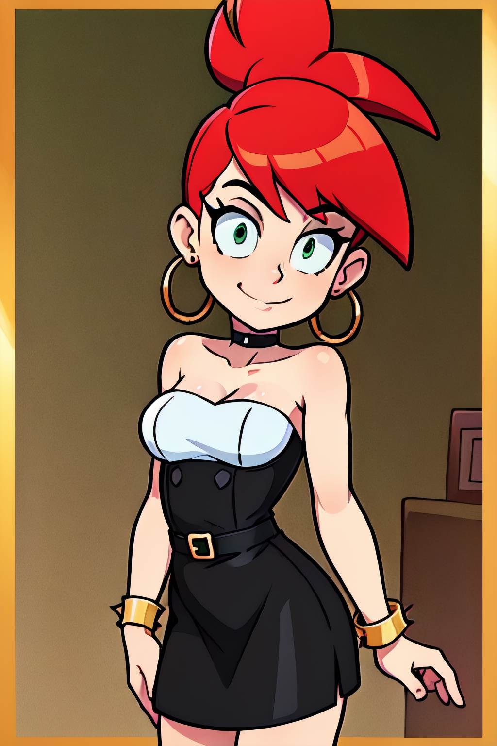 frankie foster black dress Frankie Foster en vestido negro en 3D
