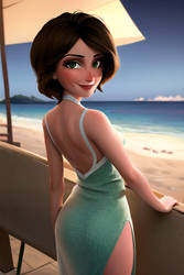 Aunt Cass (Big Hero 6) - beach dress #1