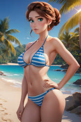 Anna (Frozen) - beach - bikini #2