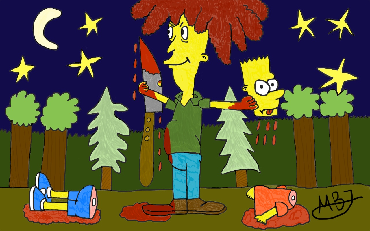 Sideshow Bob kills Bart Simpson by GlasElefanten on DeviantArt