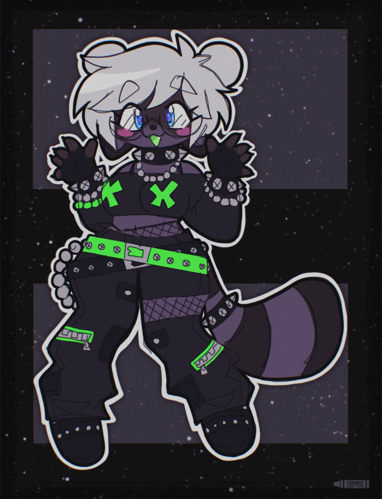 Rave Raccoon by CosmicCrayons on DeviantArt