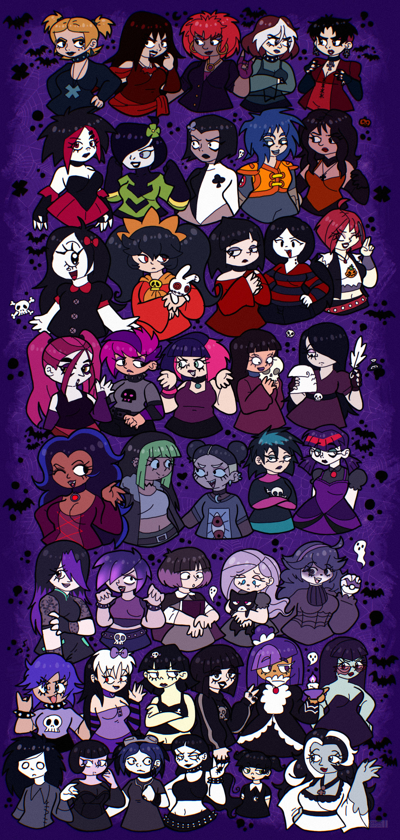 Goth Girls (Part 2) by CosmicCrayons on DeviantArt