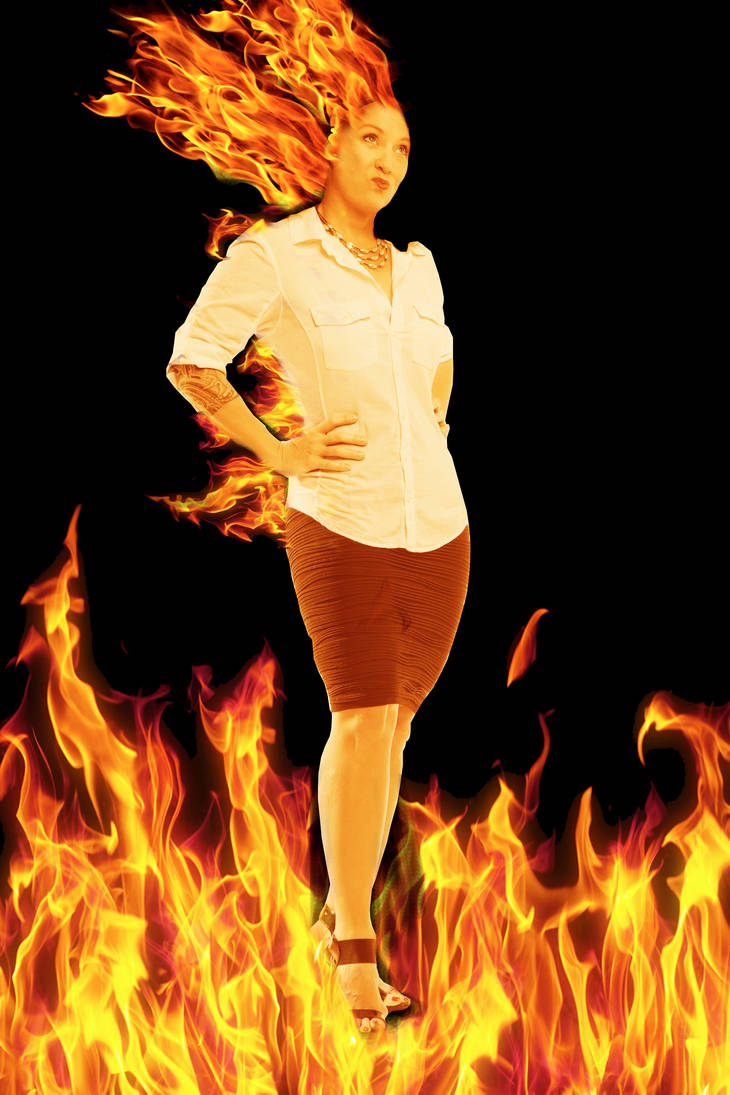 Woman in Fire by sheenatarincha on DeviantArt