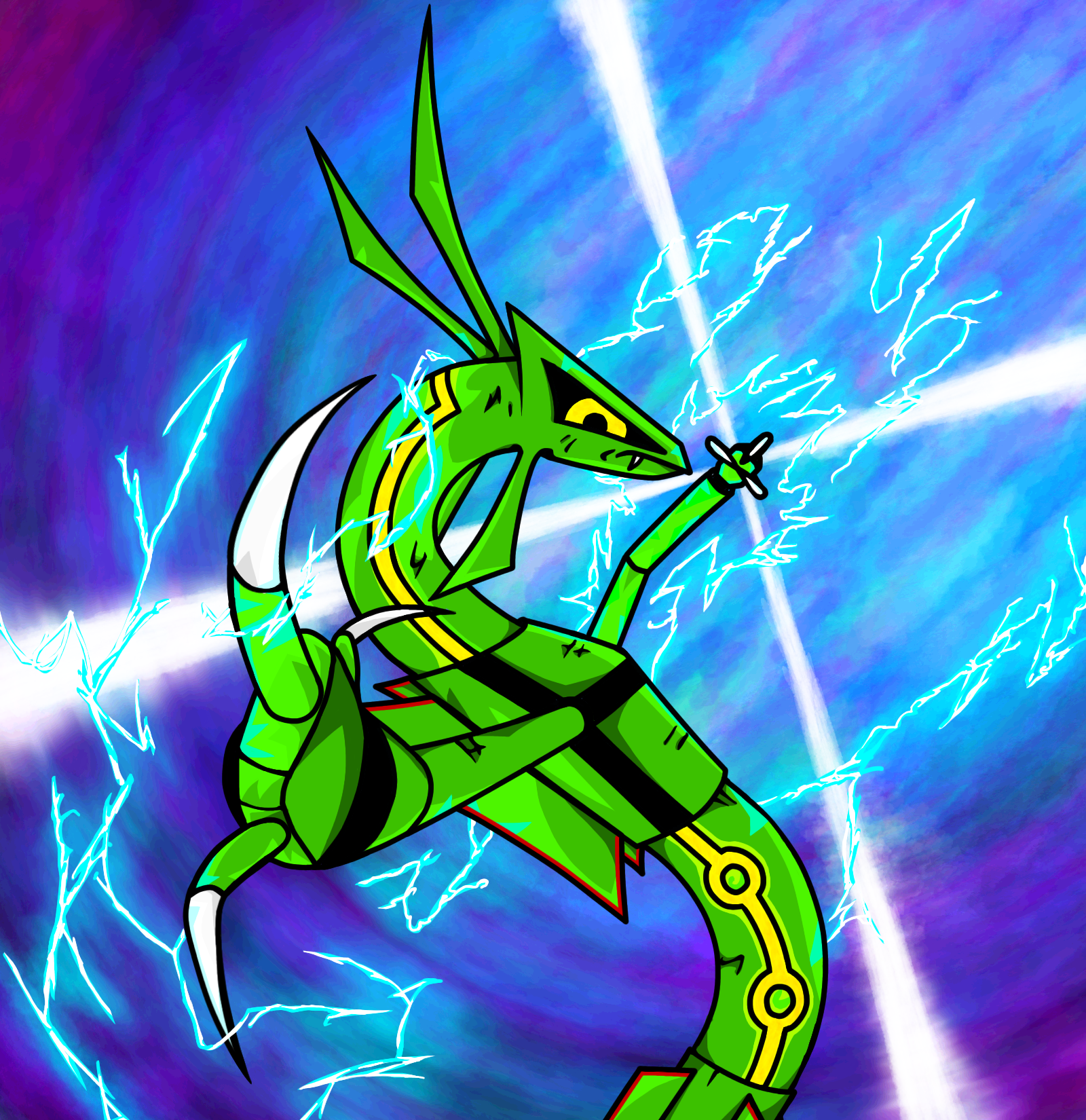 Ryuga the Shiny Rayquaza by BetaX64 on DeviantArt