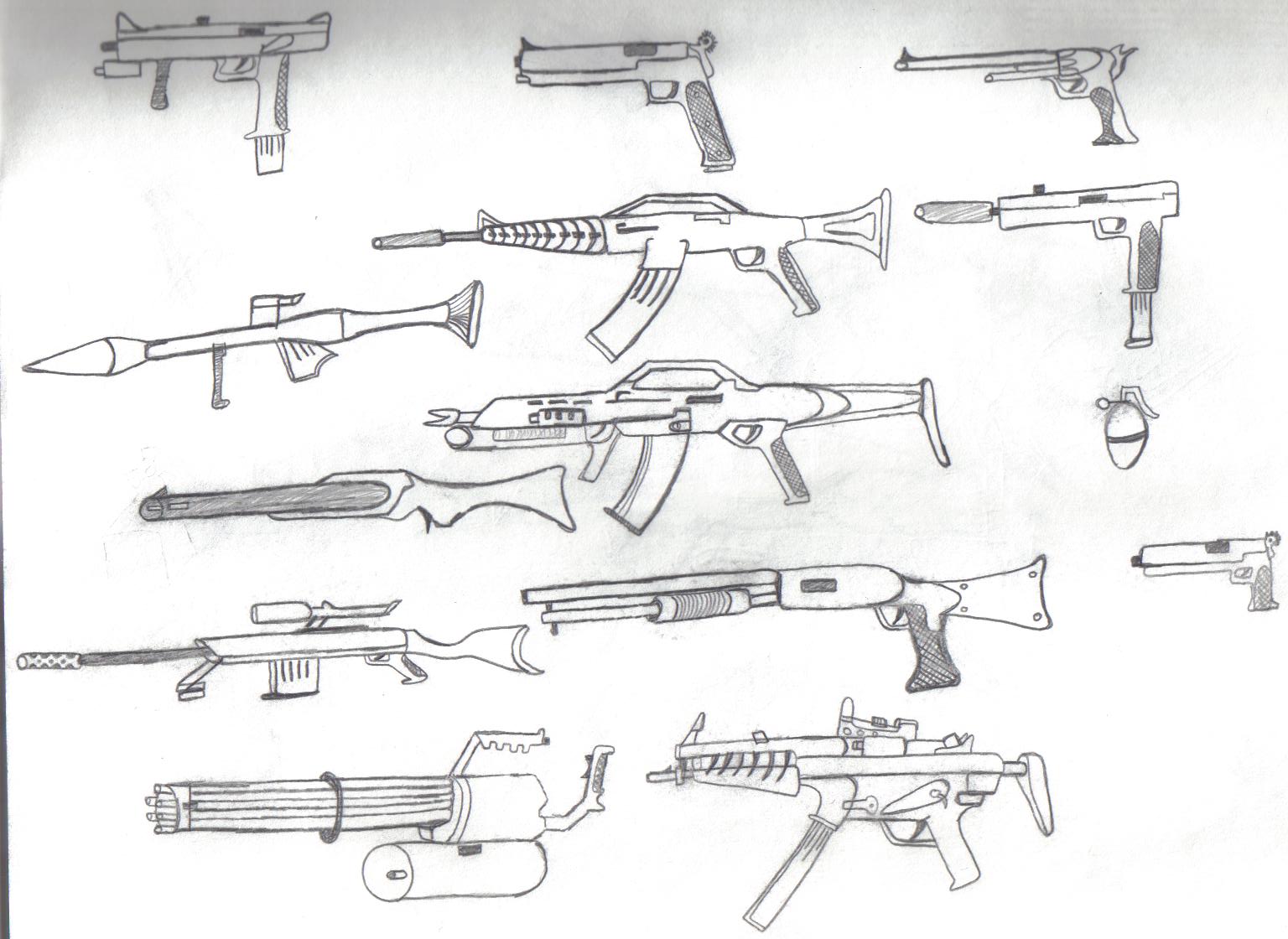 Gun Drawing Names Awesome Drawings Of Guns