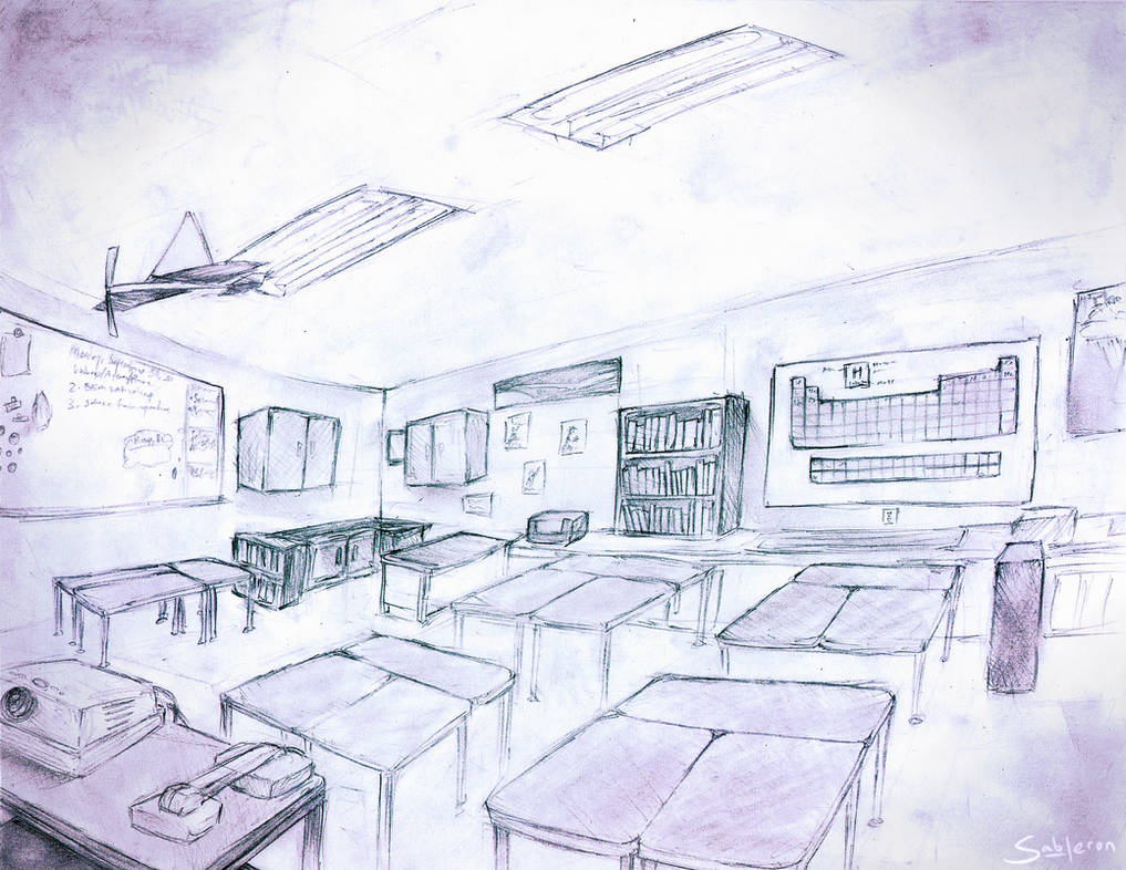 Science classroom sketch by Proxentauri on DeviantArt
