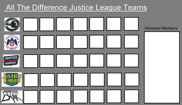 Your Own Justice League Team Members Meme