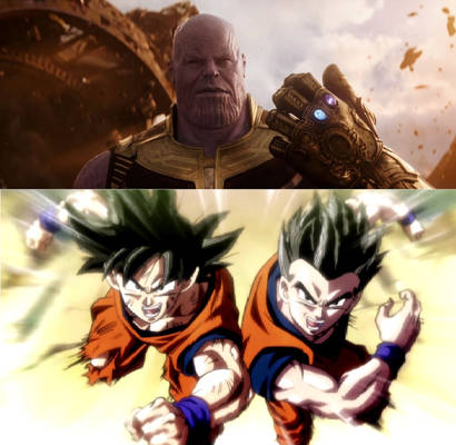  Goku y Gohan enfrentando a Thanos by coleroboman on DeviantArt