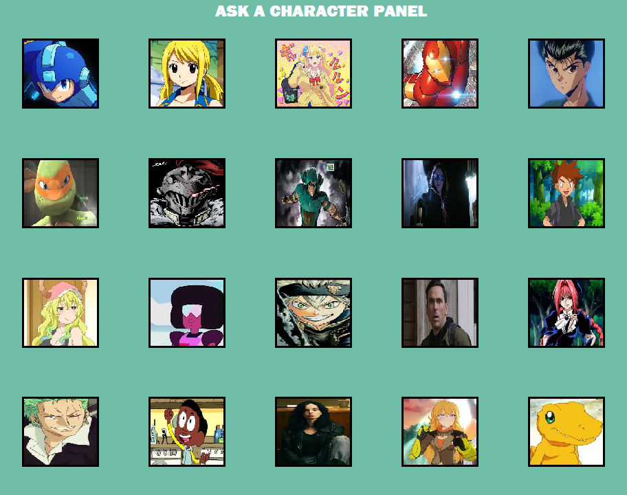 My Own Ask A Character Panel by coleroboman on DeviantArt