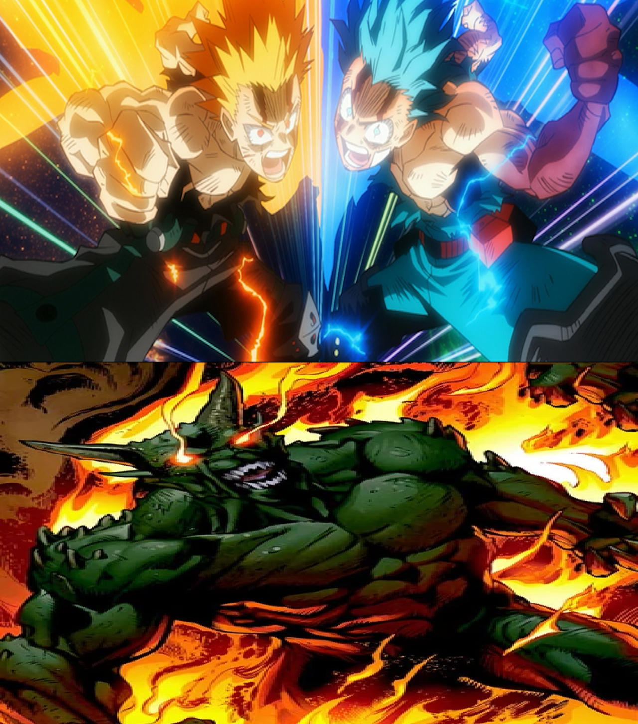 Deku And Bakugo About To Attack The Green Goblin by coleroboman on ...