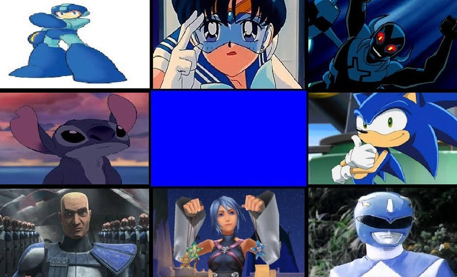 My Favorite Blue Characters by coleroboman on DeviantArt