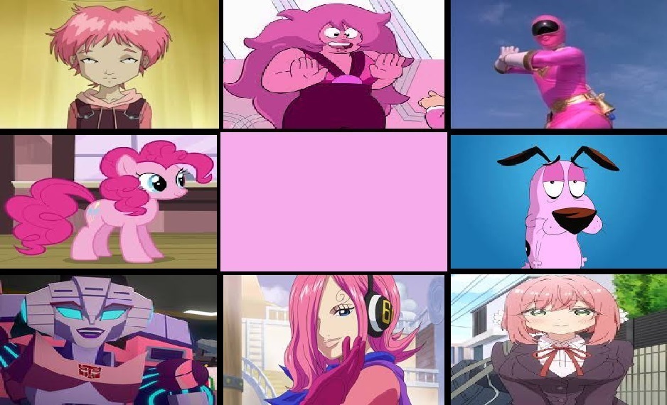 My Favorite Pink Characters by coleroboman on DeviantArt
