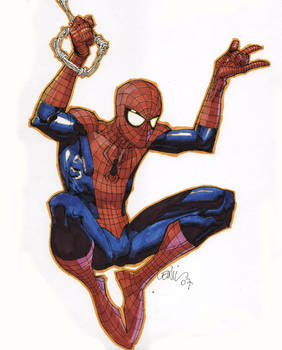 spider-man with markers