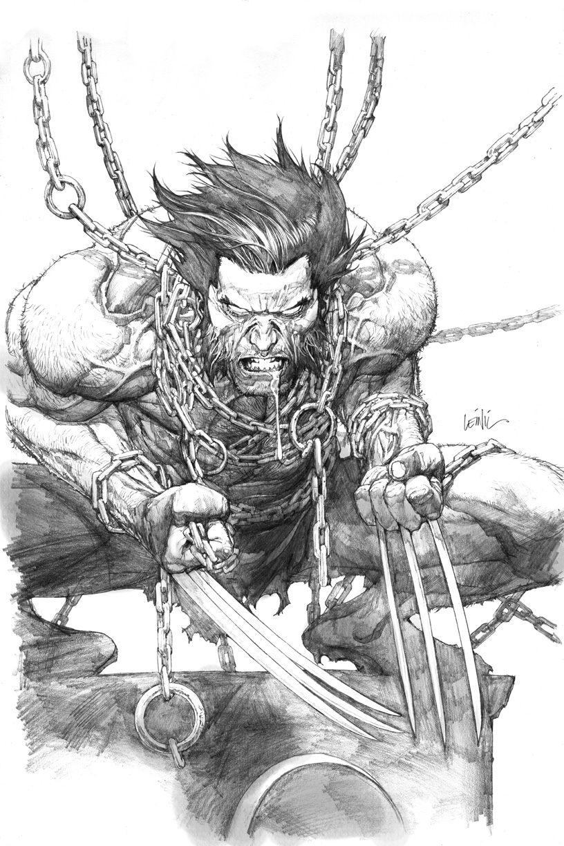 Wolverine SDCC print pencils