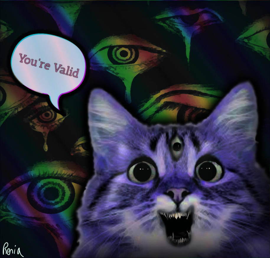 Weirdcore Valid Cat by CoffeeCatGfX on DeviantArt