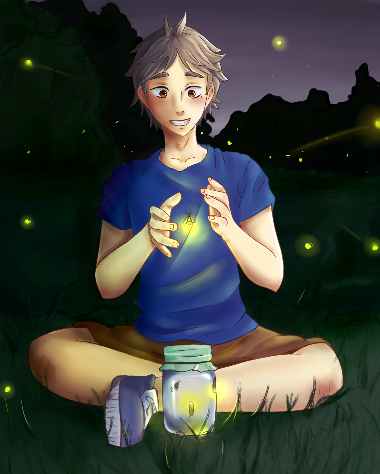 Suga with Fireflies (Trade w/ HimeHeishi)
