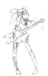 Zombie rockstar-sketch