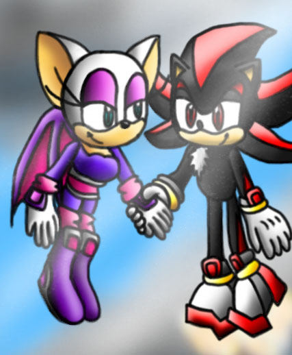 Shadow and Rouge in the sky.