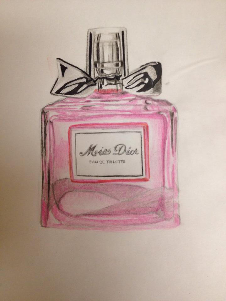 Miss Dior Perfume drawing by Lunastar2005 on DeviantArt