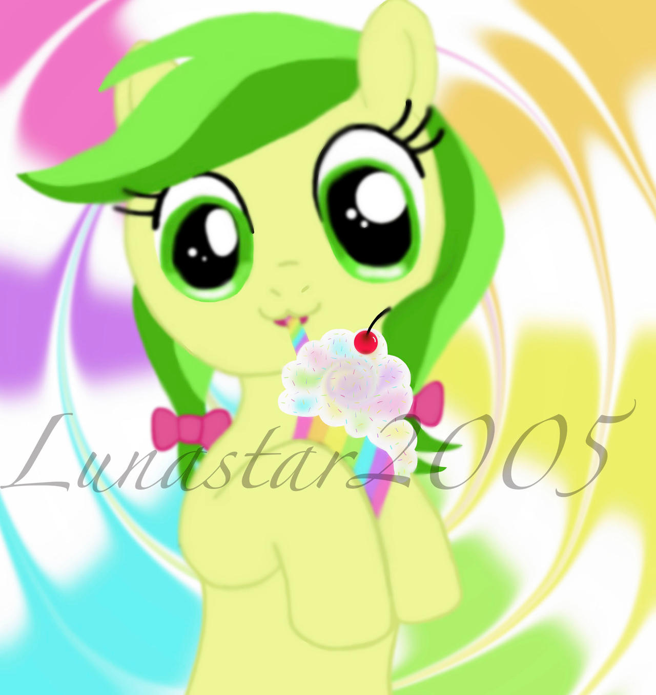Mlp Soad MLP Apple fritter drinking rainbow soda by Lunastar2005 on DeviantArt