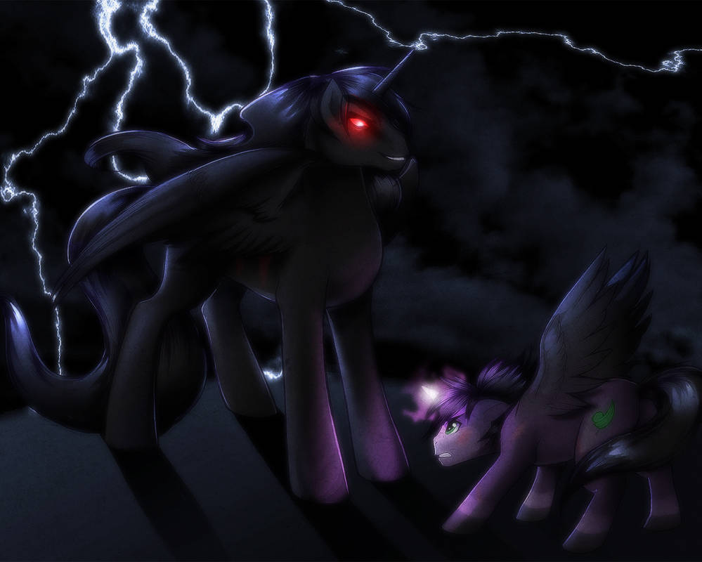 Skywind and the Black Stallion by RizCifra