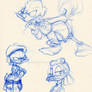 Scrooge and Goldie sketches