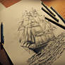 Pirate Ship (stippling)