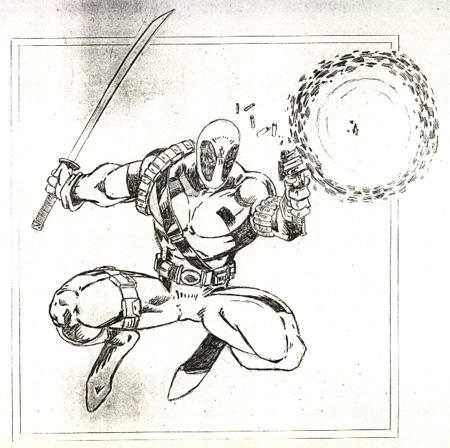 Deadpool line art by Rum5000 on DeviantArt