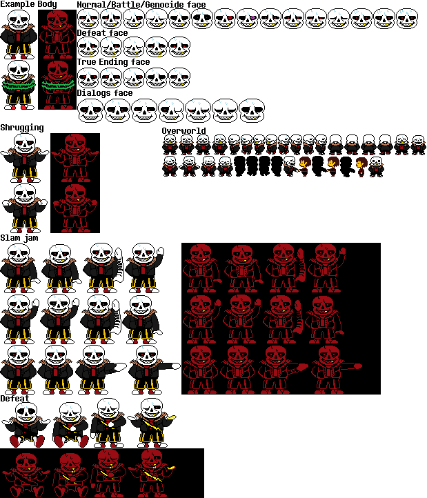 Custom / Edited - Undertale Customs - Sans (Deltarune Battle-Style) - The  Spriters Resource