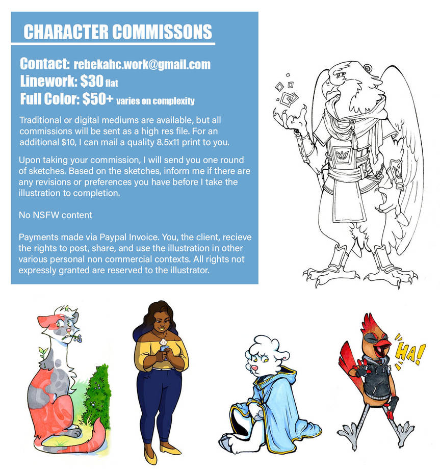 Object Commissions Characters Character Commissions by MoonRaven2 on DeviantArt