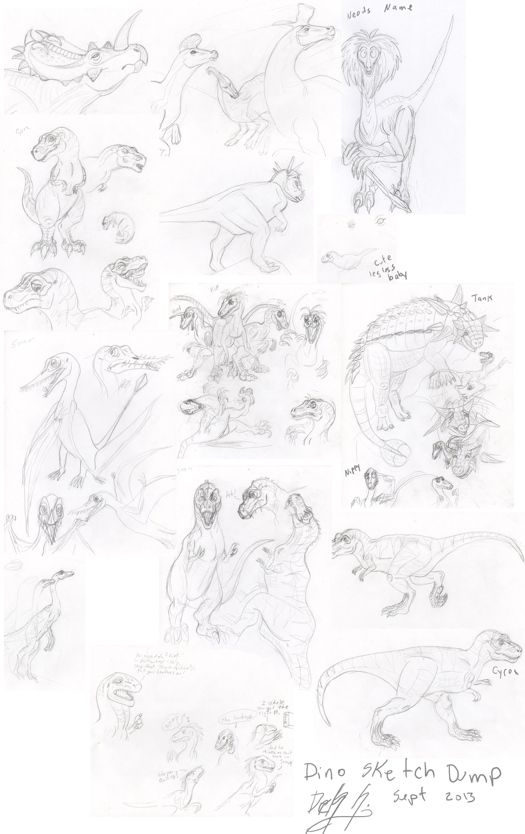 Dino Project Sketch Dump