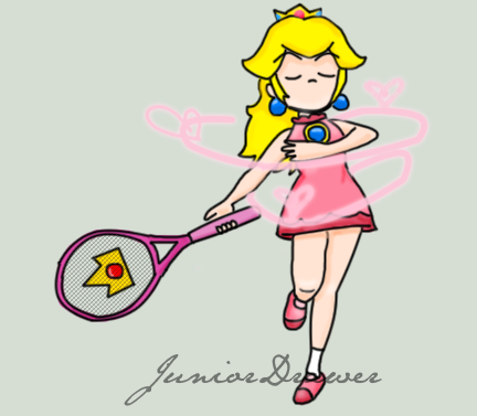 Peach in Mario Power Tennis