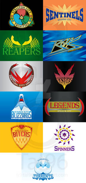 Unova Region Sports Team logos