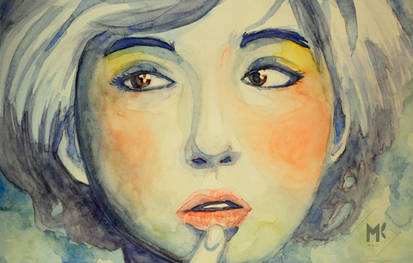 Gestual Watercolor Girl