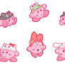 Kirby's sanrio hats